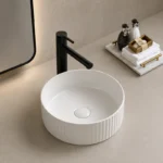 Matte White Fluted Basin | 360x360x120mm | AHF