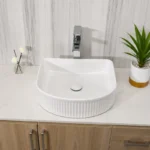 Matte White Fluted Basin | 400x350x130mm | AHF