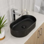 Matte Black Fluted Basin | 480x310x130mm | AHF