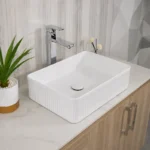 Matte White Fluted Basin | 500x340x130mm | AHF
