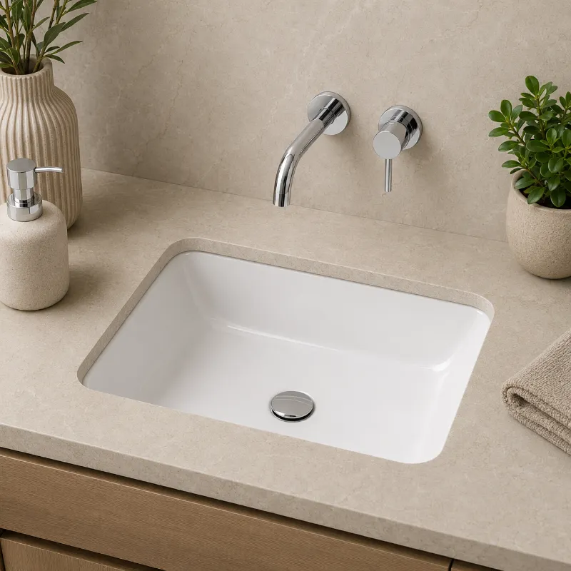 Undermount Ceramic Basin | 530x370x200mm | AHF - Image 1