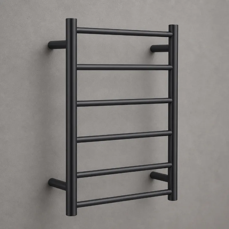 Round Heated Towel Rail Gunmetal | 650x500x110mm | AHF - Image 1