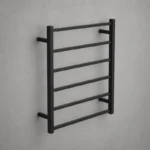 Ladder Towel Rail Square Matte Black | 680x600x150mm | AHF