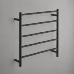 Ladder Towel Rail Round Matte Black | 680x600x150mm | AHF