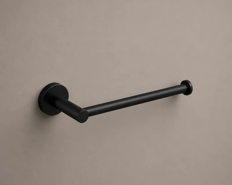 Towel Holder | Matte Black Brass | AHF - Image 1