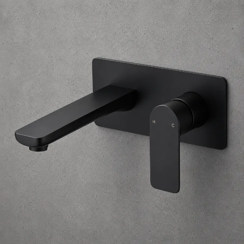 Bath Wall Mixer Matte Black | Brass | AHF - Image 1