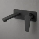 Matte Black Bath Wall Mixer | Brass | AHF
