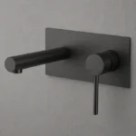Gunmetal Round Bath Wall Mixer | Brass | AHF
