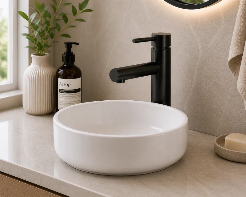 Gunmetal Round Tall Basin Mixer | Brass | AHF - Image 1