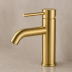 Brushed Gold Basin Mixer Round | 304 Stainless Steel | AHF