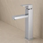 Chrome High Basin Mixer Square | Brass | AHF