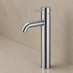 Chrome High Basin Mixer Round | 304 Stainless Steel | AHF