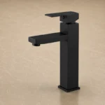Matte Black High Basin Mixer Square | Brass | AHF