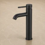 Matte Black High Basin Mixer Round | 304 Stainless Steel | AHF