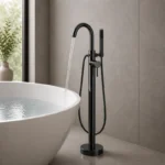 Matte Black Freestanding Bath Mixer | Brass | AHF