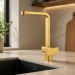 Brushed Gold Kitchen Mixer | Brass | AHF