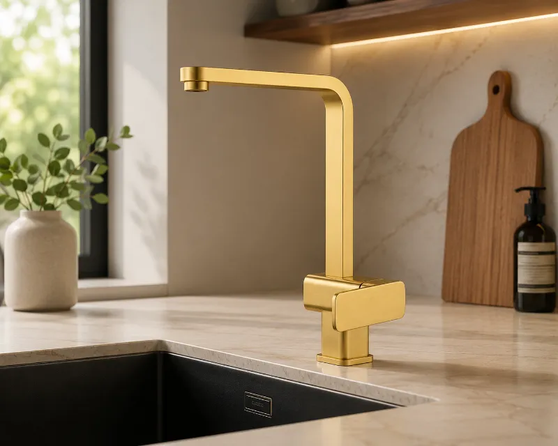 Brushed Gold Kitchen Mixer | Brass | AHF - Image 1