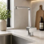 Brushed Nickel Kitchen Mixer | Brass | AHF
