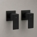 Matte Black Square Shower Tap Set | Brass | AHF