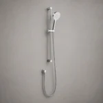 Chrome Shower Hand With Rail | Brass | AHF