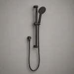 Matte Black Shower Hand With Rail | AHFSS0008 | AHF