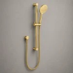 Brushed Gold Shower Hand With Rail | Brass | AHF
