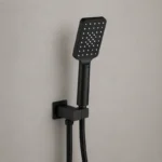 Matte Black Square Shower Hand | Brass | AHF