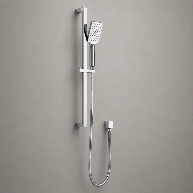 Chrome Shower Hand With Rail | Hand Shower | AHF - Image 1
