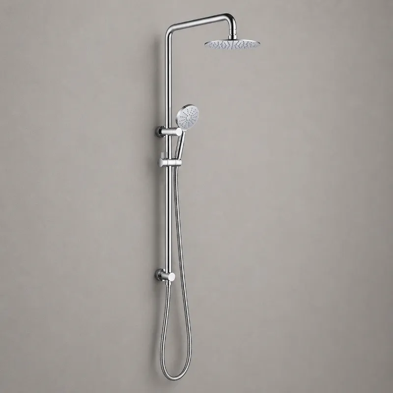 Calathia Round Chrome Shower Set | Brass | AHF - Image 1