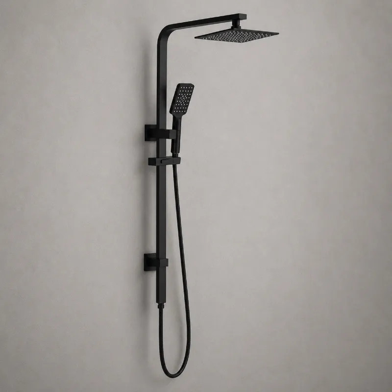 Rose Matte Black Shower Set | Brass | AHF - Image 1