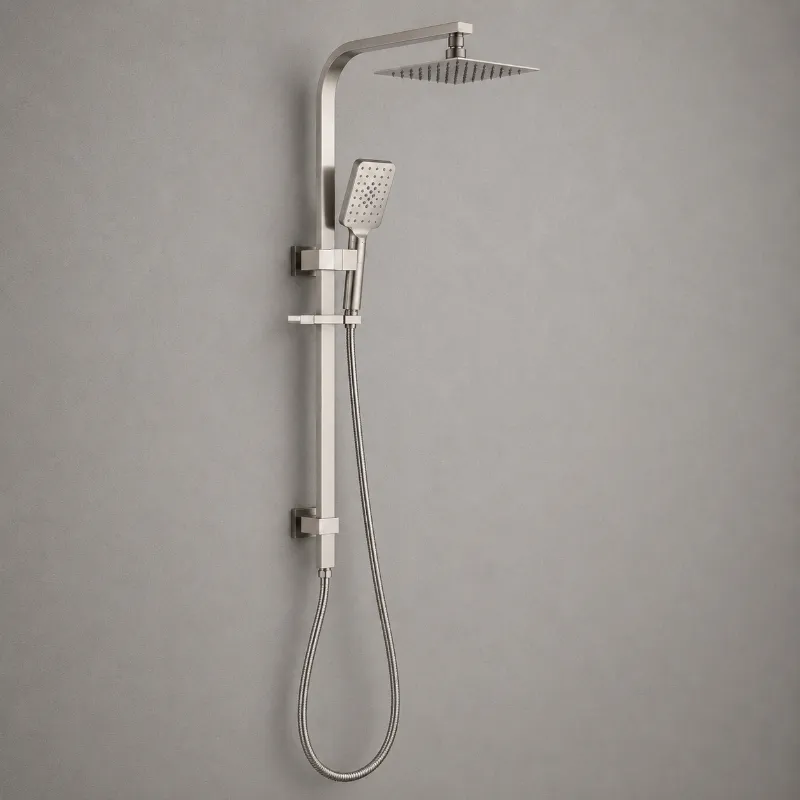 Clathia Brushed Nickel Shower Set | Brass | AHF - Image 1