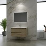CORAWH-750 Light Oak Wall Hung Vanity