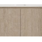 GERIAR-1500NO Wall Hung vanity FLUTED NATURAL OAK