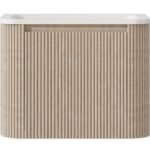 GERIAR-600NO Wall Hung vanity FLUTED NATURAL OAK