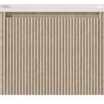 GERIAR-750NO Wall Hung vanity FLUTED NATURAL OAK