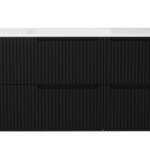 LASA-1200MB Wall Hung vanity FLUTED MATTE BLACK
