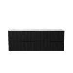 LASA-1500MB Wall Hung vanity FLUTED MATTE BLACK