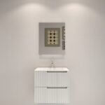 LASA-600 Wall Hung vanity FLUTED MATTE WHITE