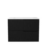 LASA-750MB Wall Hung vanity FLUTED MATTE BLACK