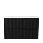 LASA-900MB Wall Hung vanity FLUTED MATTE BLACK