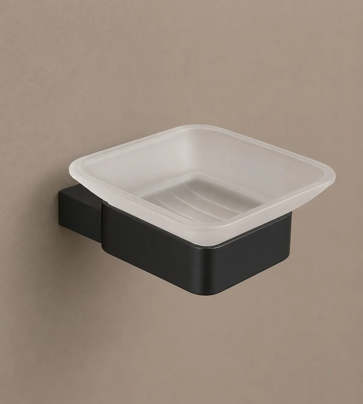 Square Soap Holder Matte Black | 304 Stainless Steel | AHF - Image 1