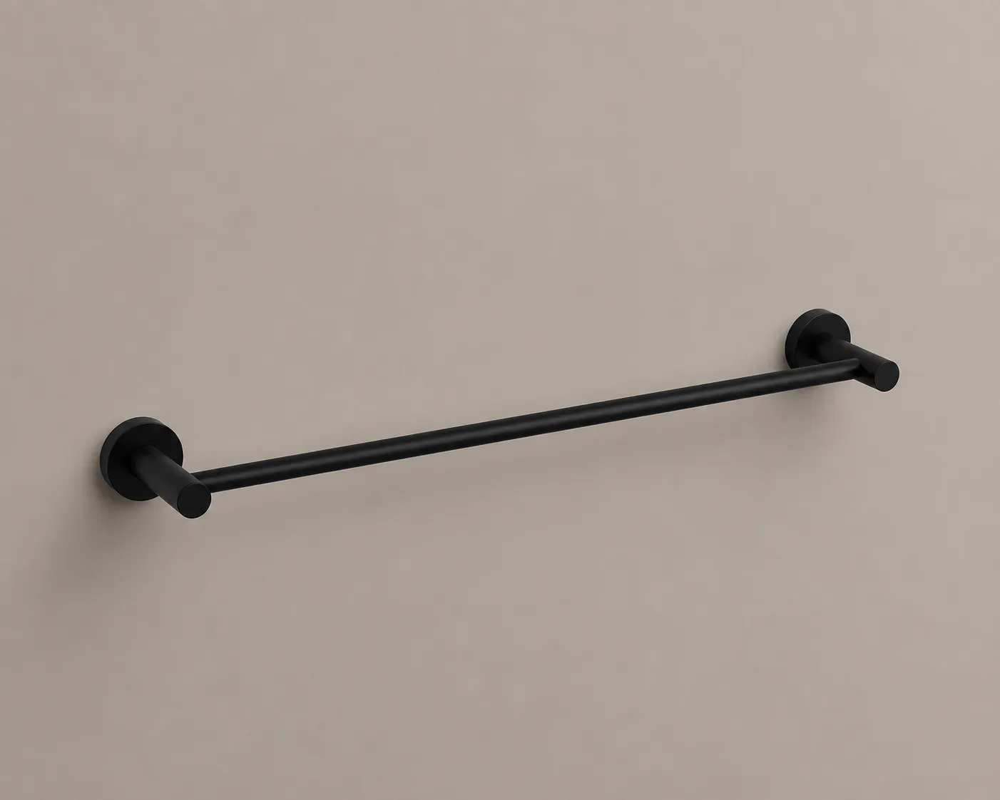 600mm Single Towel Rail | 600mm Matte Black | AHF - Image 1