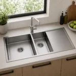 Undermount 1/2 Bowl Drainer Kitchen Sink | 1000x450x200mm | AHF