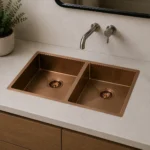 Handmade Kitchen Sink Brushed Copper | 870x440x250mm | AHF