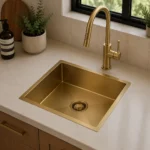 Handmade Laundry Sink Brushed Gold | 500x470x250mm | AHF